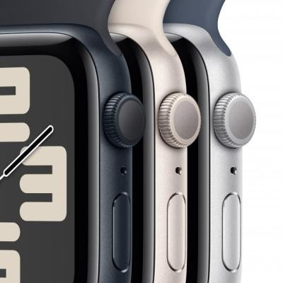 Apple Watch SE 2 44mm Starlight Aluminum Case with Starlight Sport Band (S/M) (MRE43) 2023